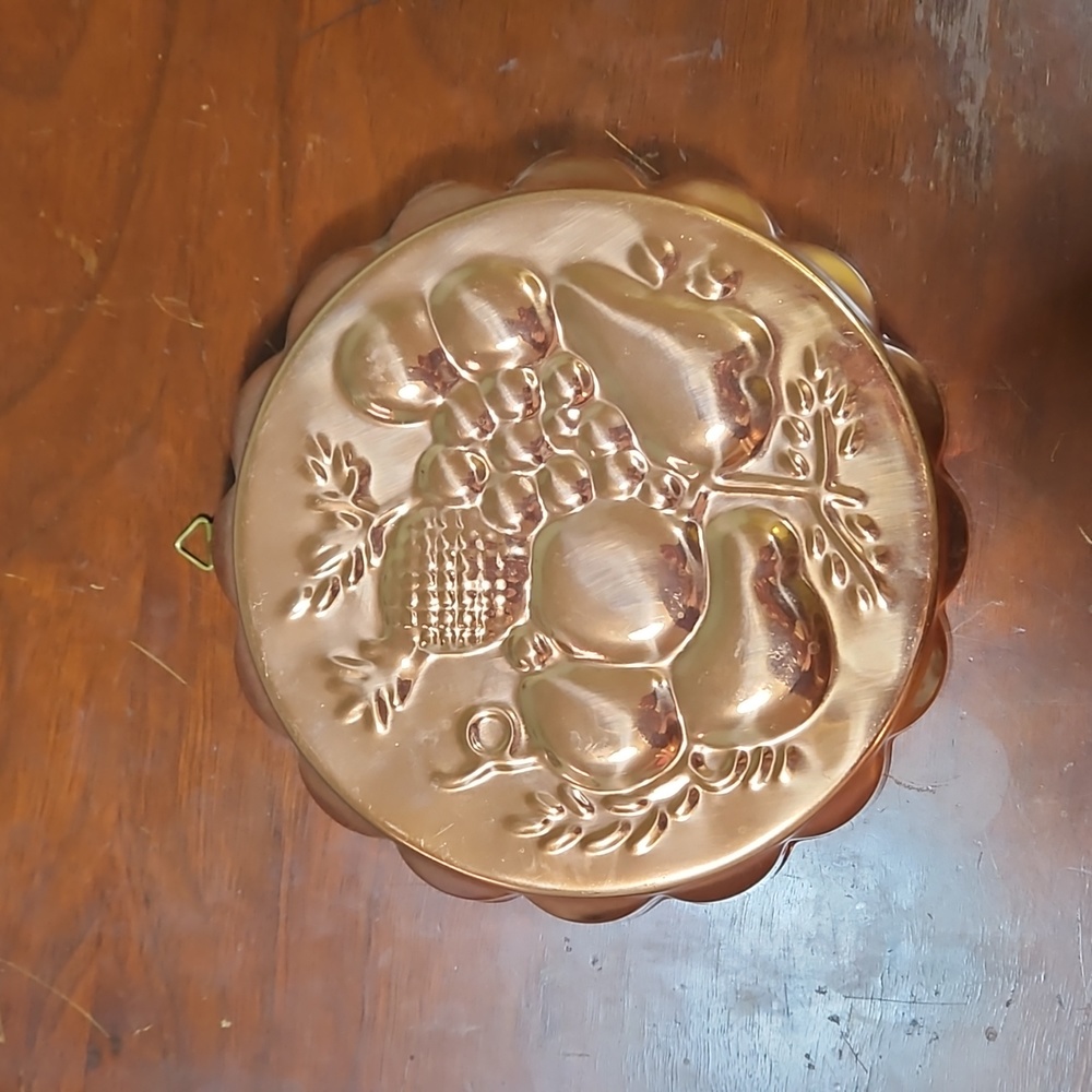 Vintage Copper Mold Fruit Design